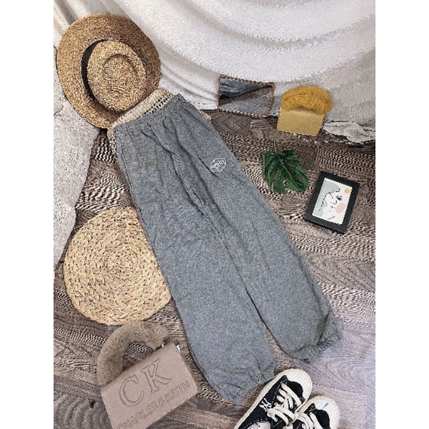 Quần Jogger Nam Nữ [ Ảnh Thật ] Thêu Chữ Spun Phông 38-65kg