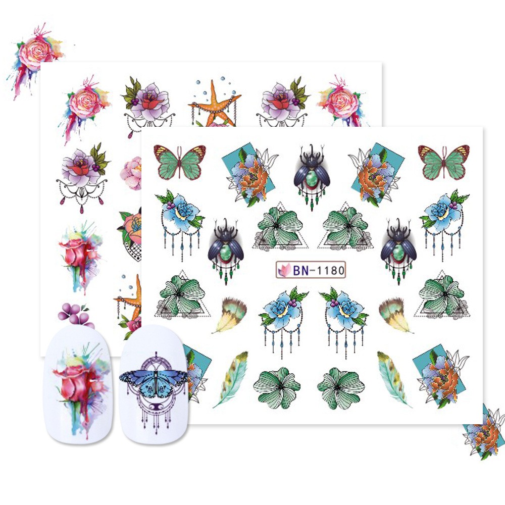 Sticker Nước Họa Tiết | 12 Tấm