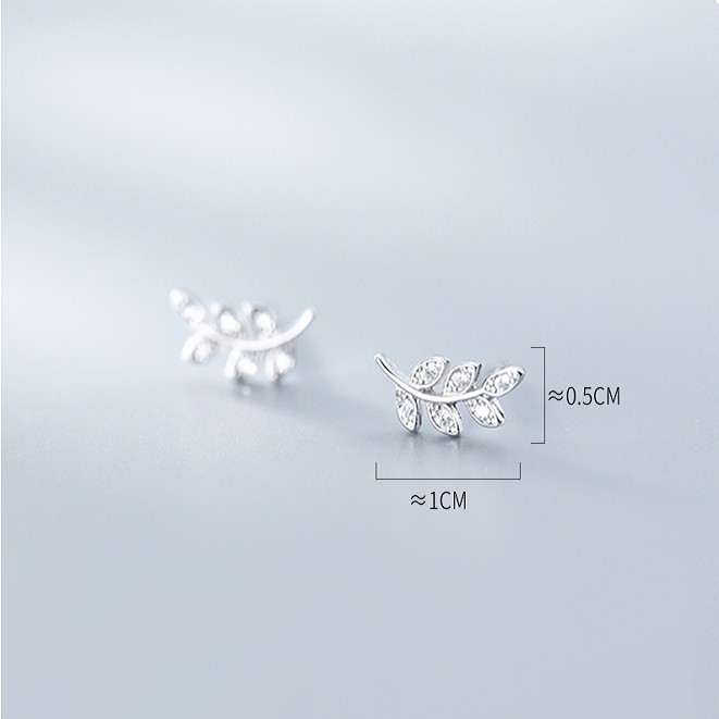 Bông Tai Bạc Nữ Thiết Kế Hình Lá Xinh Xắn - Bảo Ngọc Jewelry B2522