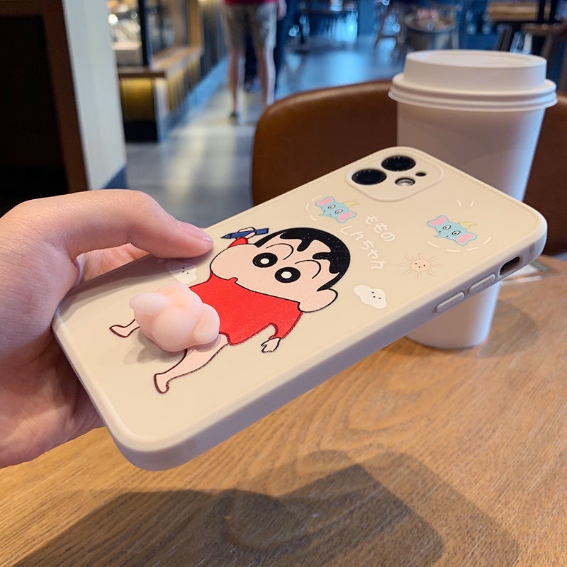 Ốp Điện Thoại TPU Silicon Chống Rơi Hình Shin Chan Cho IPhone 13 12 11