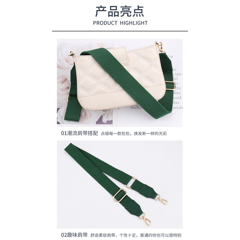 Dây Đeo Túi Xách Vải Cotton Canvas Màu Trơn 2022 Phong Cách Mới Cho Nam Và Nữ