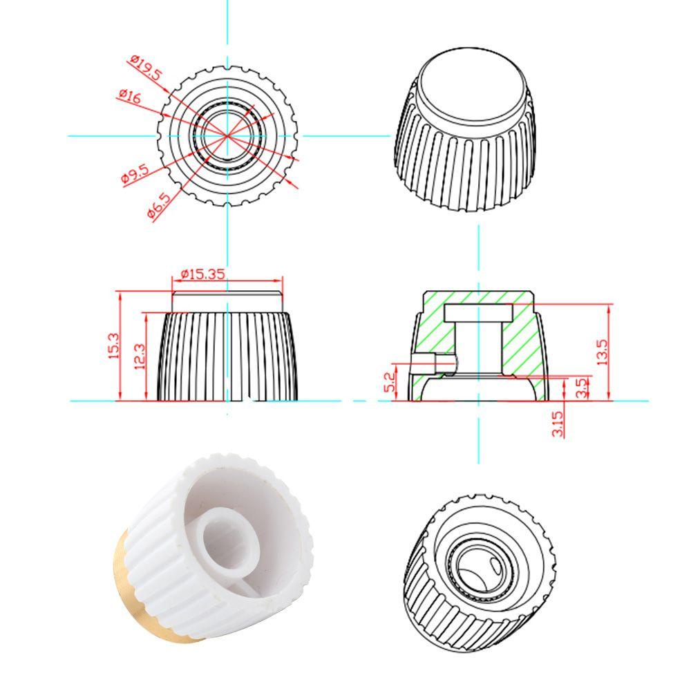 Núm Vặn Khuếch Đại Âm Lượng Cho Đàn Guitar 6MM