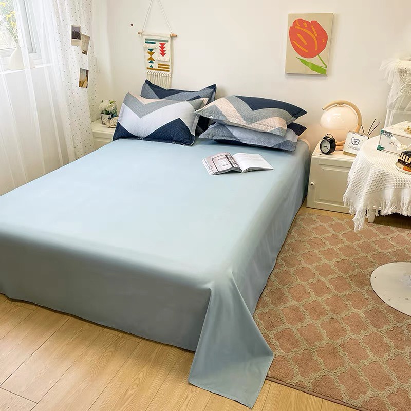 Bộ chăn ga gối cotton poly Lidaco decor phòng ngủ vintage - Sóng new (SP001468)