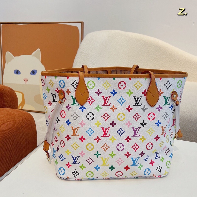 Túi xách size lớn kèm túi mini hoạ tiết thương hiệu Louis Vuitton LV cao cấp da thật