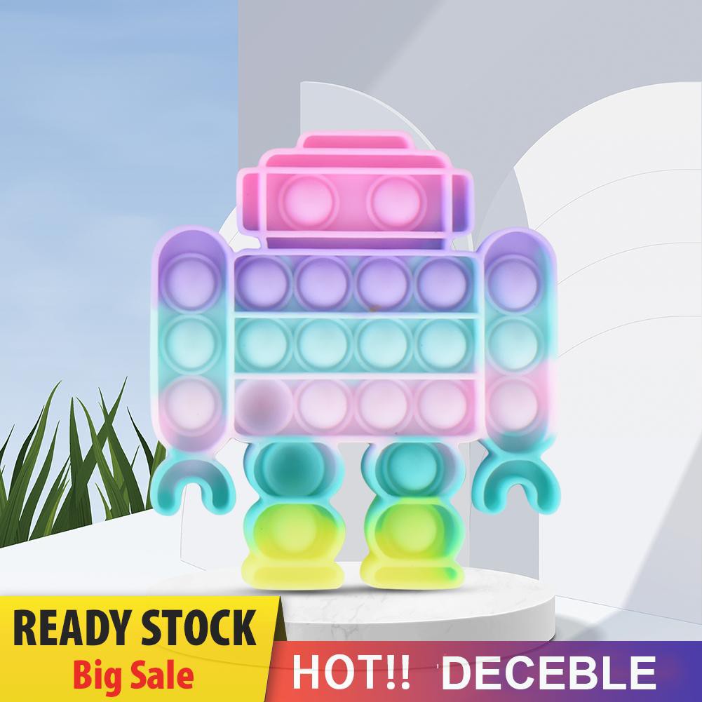 Pop It Fidget Đồ chơi Robot Push Bubble Fidget Sensory Đồ chơi Stress Relieve Đồ chơis Rainbow Macaron