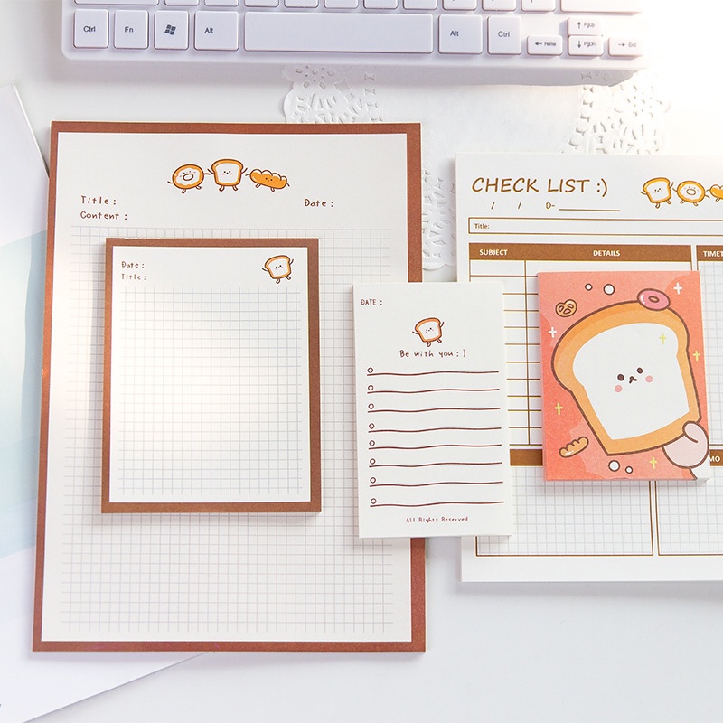 30 Sheets Ins Cute Sticky Notes Notebook Paper Memo Learning Hand Account Collage Material