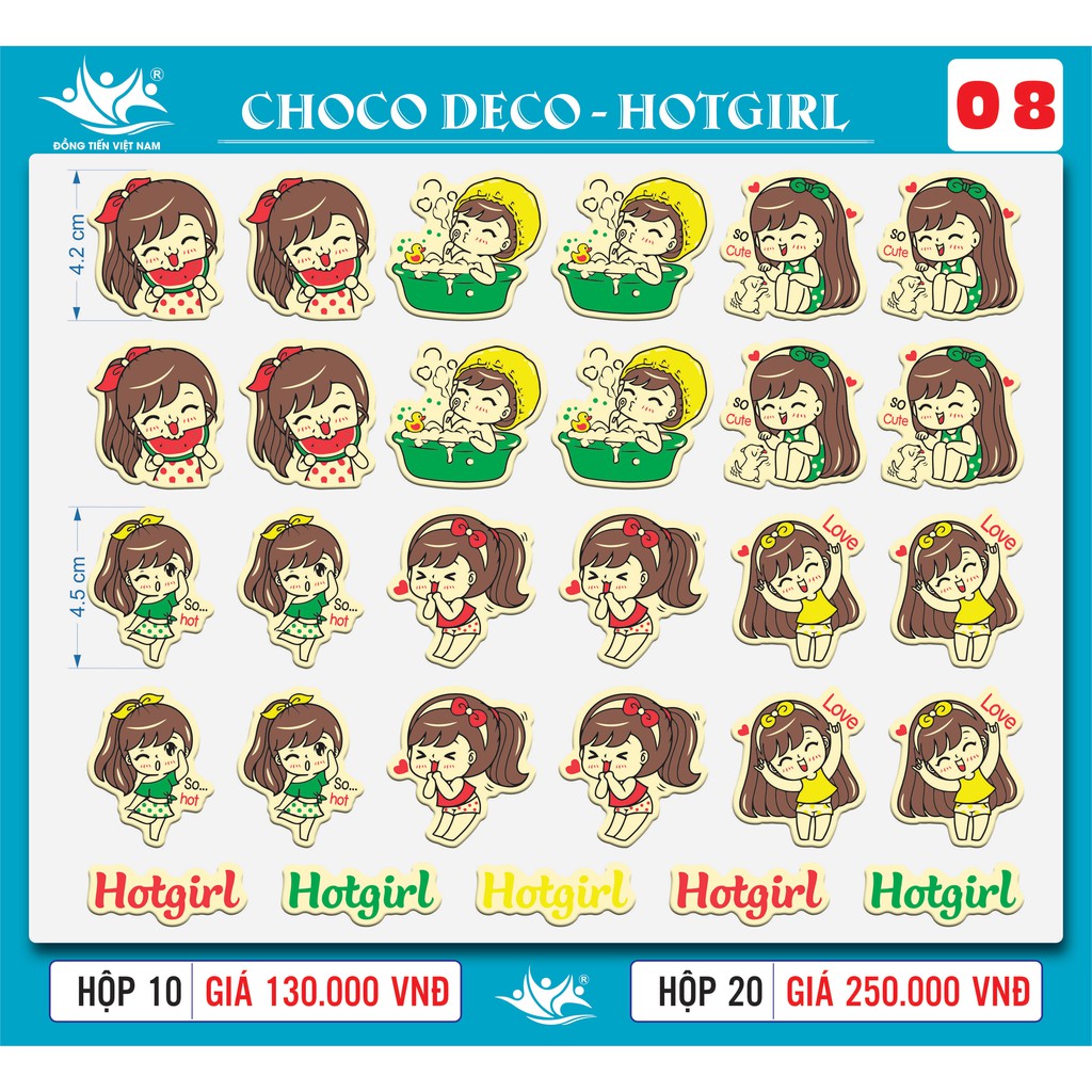 Khuôn CHOCO DECO Hotgirl - CI08 - Đồng Tiến Việt Nam