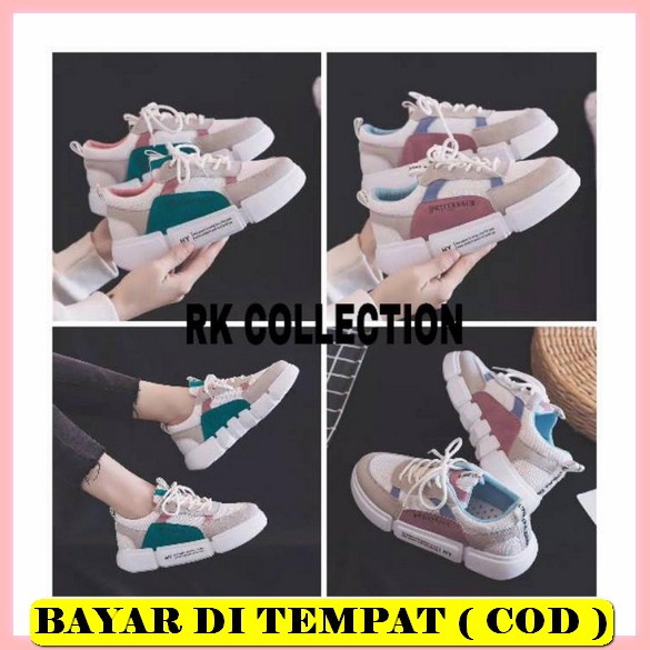 Giày Thể Thao Jintu Màu Cầu Vồng Phong Cách Hàn Quốc Cho Nữ Size 02