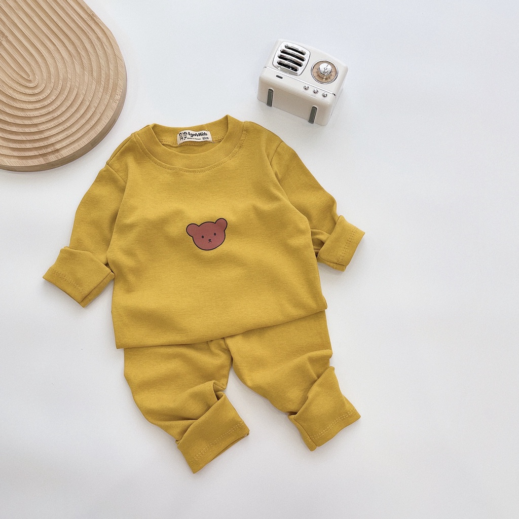 COMBO 4 BỘ DÀI TAY IN GẤU CHO BÉ