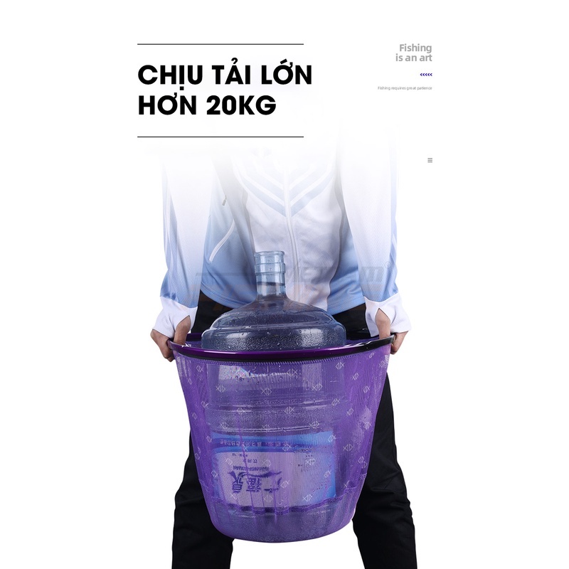 Mặt vợt câu cá Carbon Handing Tím