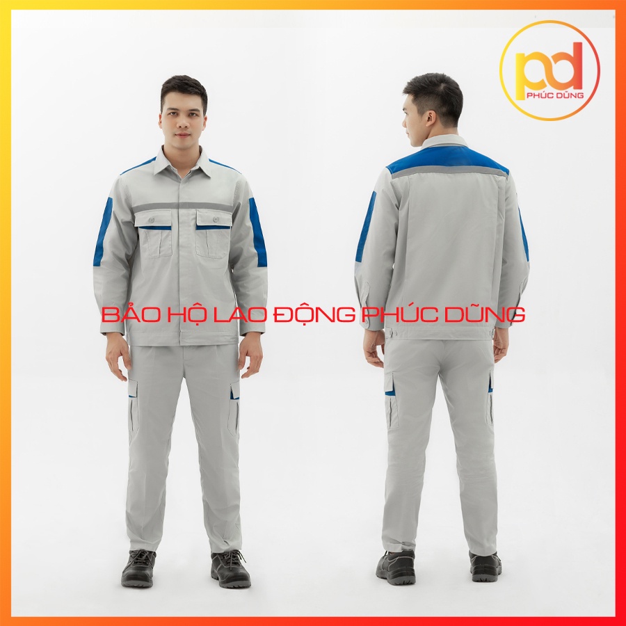 Bộ quần áo bảo hộ lao động nam kiểu dáng Hàn Quốc giá rẻ, thấm hút mồ hôi, thời trang, tiện lợi