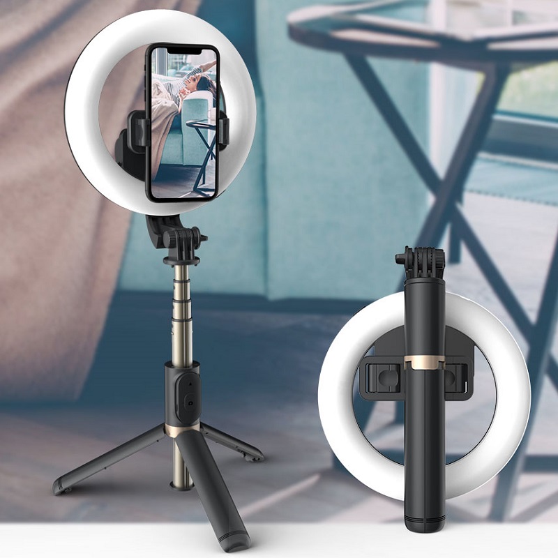 Gậy Chụp Ảnh Selfie 4 Trong 1 Có Đèn Led Kết Nối Bluetooth Kèm Điều Khiển Từ Xa | BigBuy360 - bigbuy360.vn