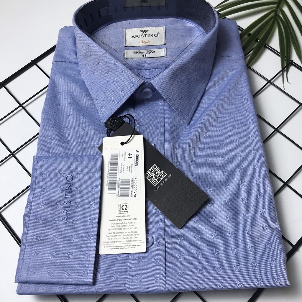 Áo sơ mi nam dài tay ARISTINO sợi sồi from sim ALS00608