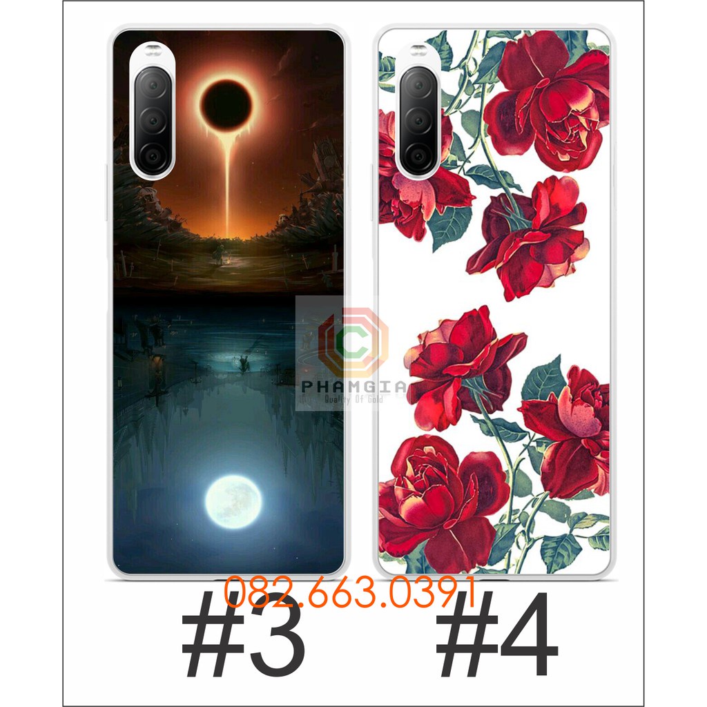 Ốp lưng Sony Xperia 10 ii dẻo in hình hoa sen siêu đẹp
