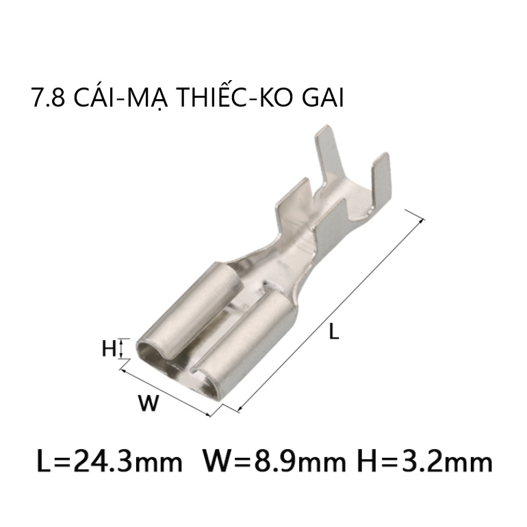 COS 7.8mm đực cái mạ đồng có gai, mạ thiếc không gai