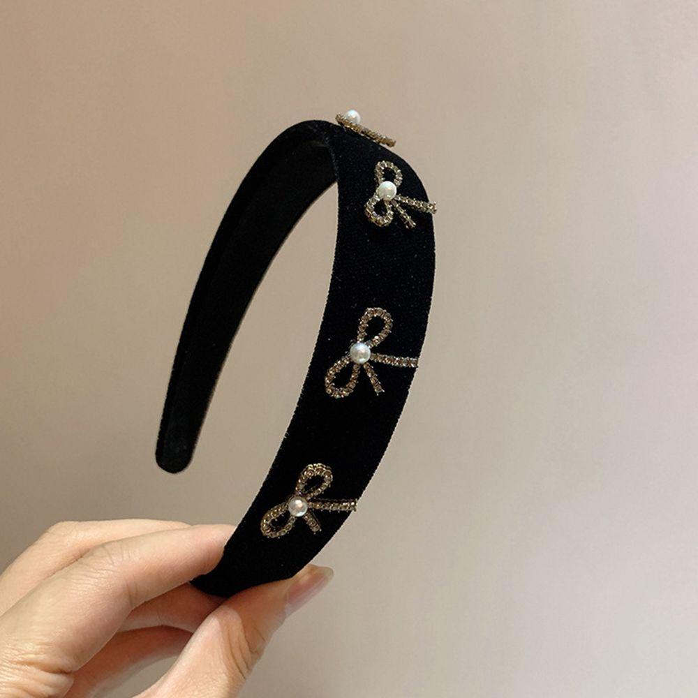 ANEMONE Băng Đô Cài Tóc Đính Đá Phong Cách Hàn Quốc Sang Trọng