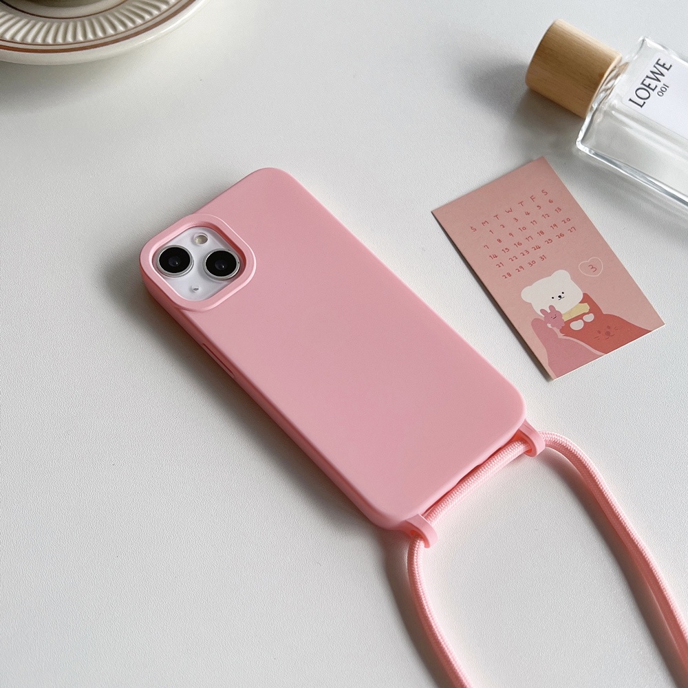 Ốp Điện Thoại Mềm Có Dây Đeo Chéo Cho iPhone 13promax 12pro 11 pro XS max XR 7 / 8 Plus