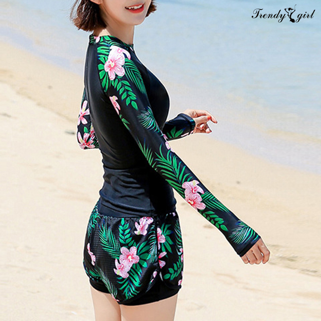 Set Đồ Tắm In Họa Tiết Hoa Trẻ Trung Quyến Rũ Dành Cho Nữ | BigBuy360 - bigbuy360.vn