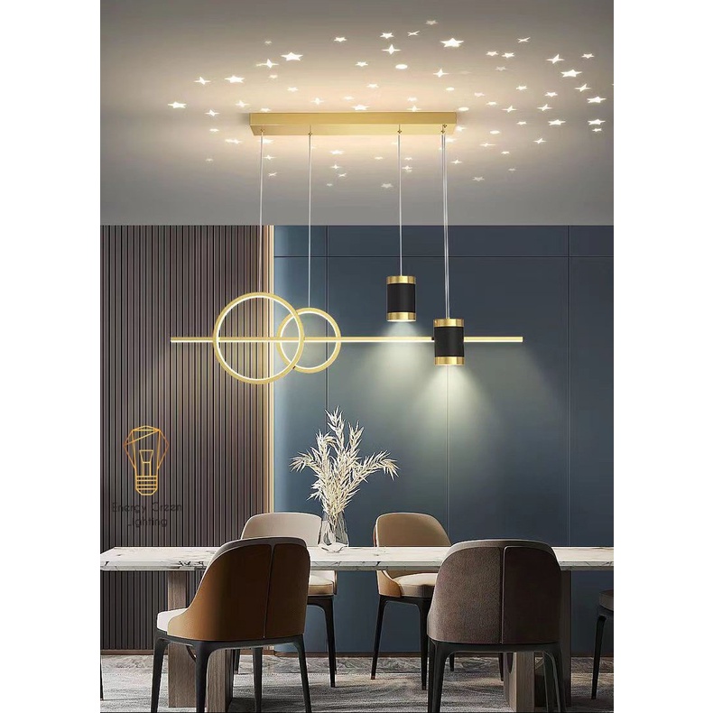 Đèn Thả 4 Bóng Energy Green Lighting DGT-1500 Hiệu Ứng Ngôi Sao - 3 Chế Độ Ánh Sáng - Decor Trang Trí Phòng Ăn,Phòng Khá