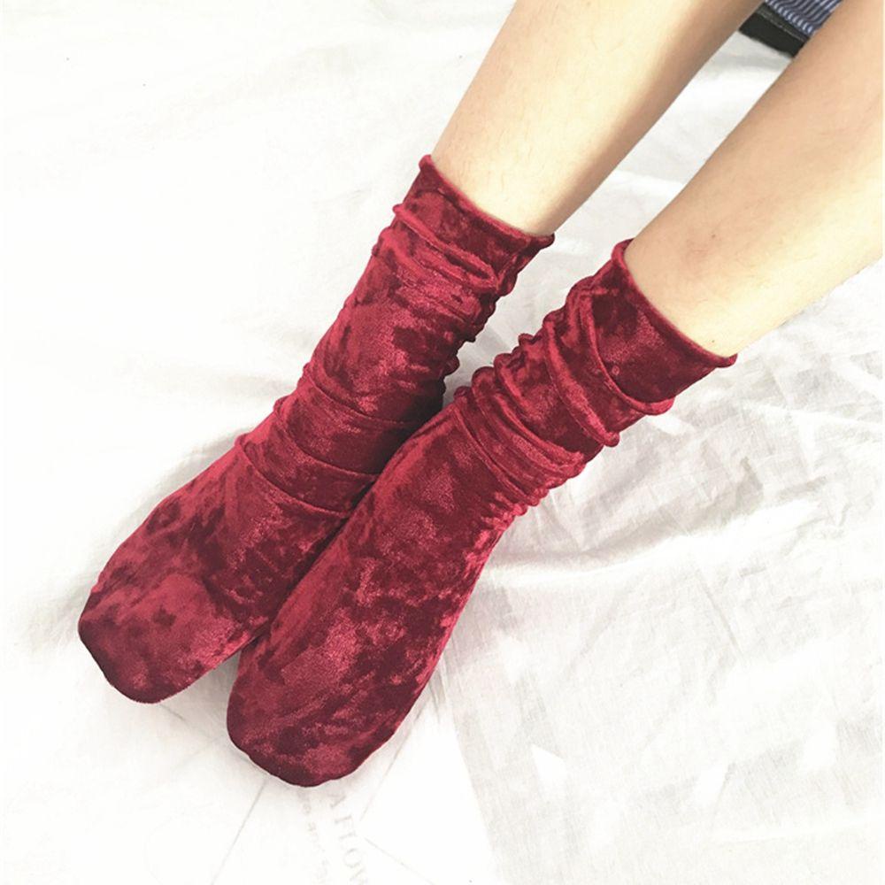 Vớ Nhung Mềm Giữ Ấm Mùa Đông Phong Cách Vintage