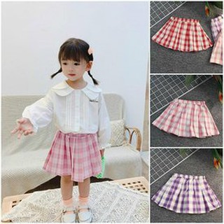 311979 Chân Váy Cho Bé Gái Sọc Xếp Ly Sành Điệu Size Đại (4 - 12 tuổi)