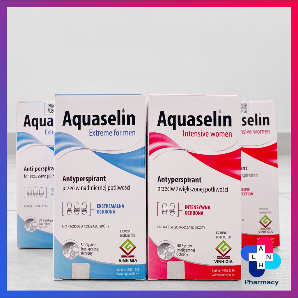 AQUASELIN 50ml  - Lăn khử mùi dành cho người tiết mồ hôi nhiều.