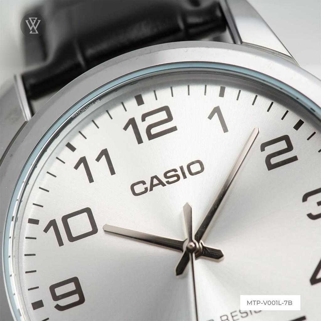 Đồng Hồ Quartz Nam Casio WATCHSTORE MTP-V001L-7BUDF Thiết Kế Kính Khoáng 38mm, Dây Đeo Da Và Vỏ Thép Không Gỉ Cao Cấp