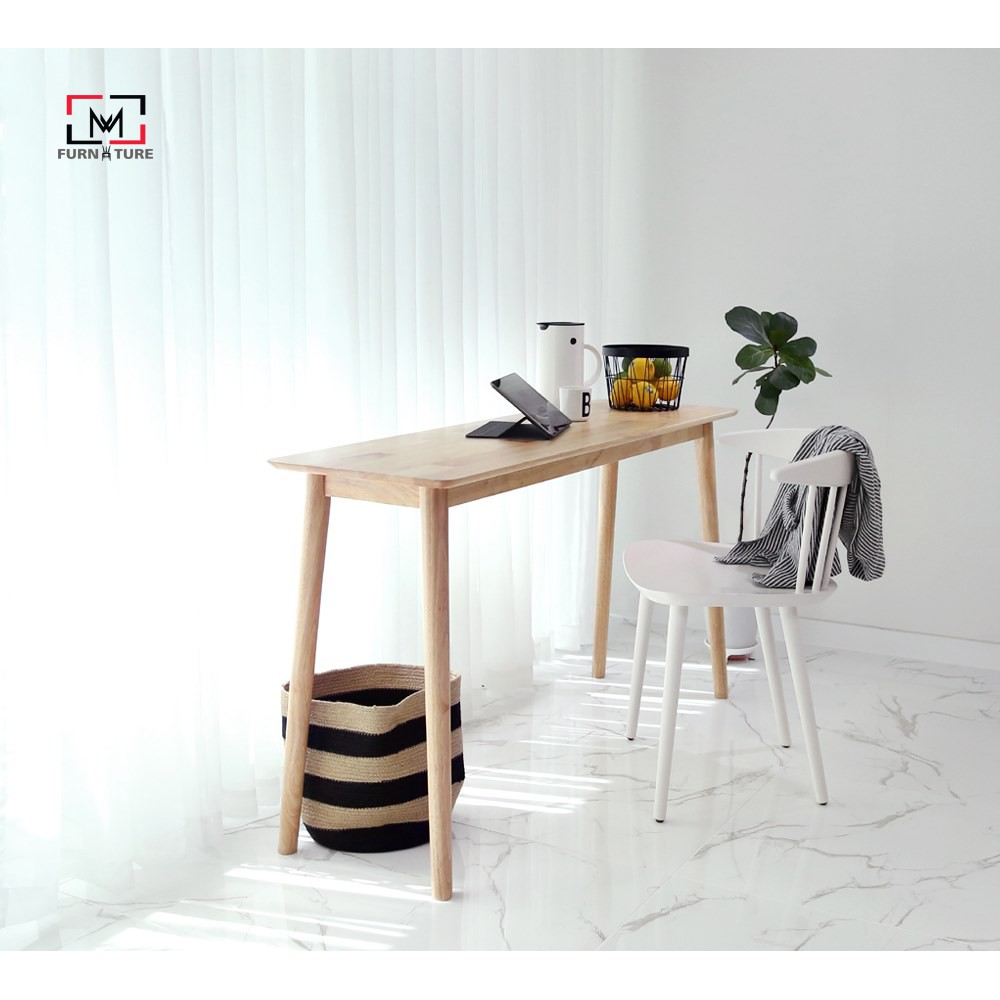 BÀN GỖ LÀM VIỆC DÀI HÀN QUỐC MÀU GỖ TỰ NHIÊN - LONG TABLE NATURAL