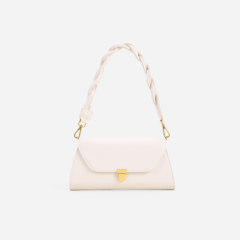 Túi da dây đeo chéo phối khóa kim loại thời trang dành cho nữ