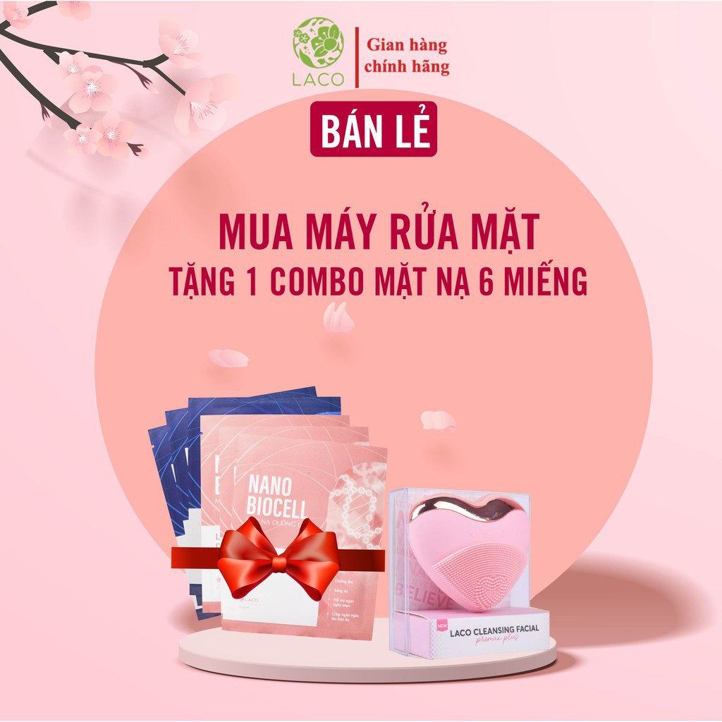 [KÈM QUÀ TẶNG GIÁ TRỊ] Máy Rửa Mặt Laco Luxury Nâng Cơ, Xoá Nhăn, Đánh Bay Mụn Cám, Mụn Đầu Đen, Loại Bỏ Dầu Thừa