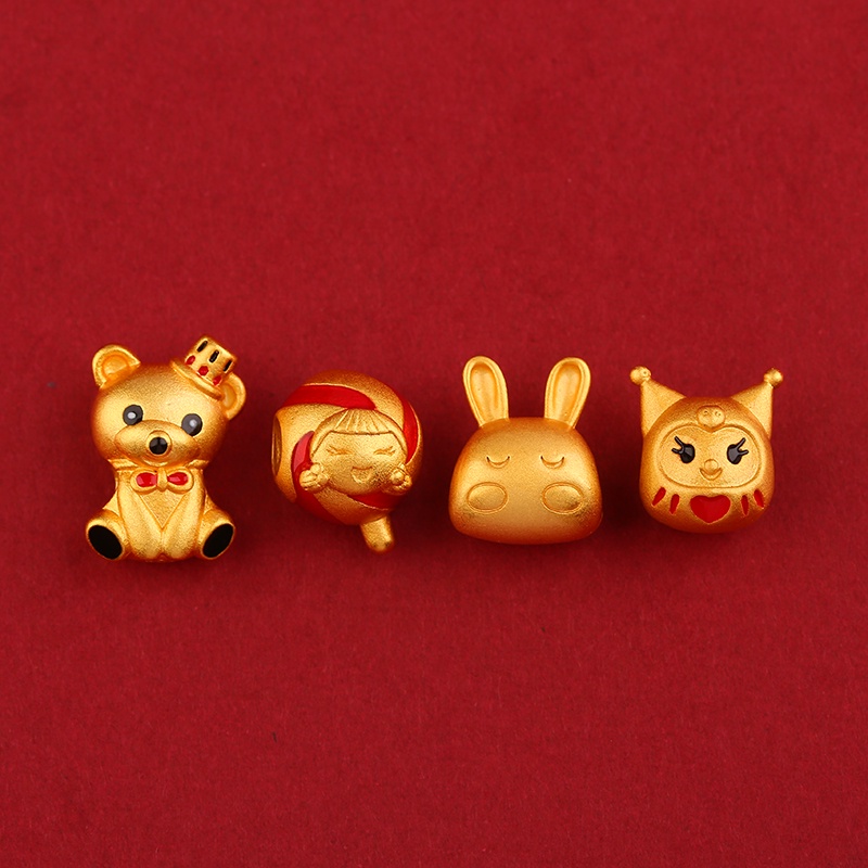 Hạt Xỏ Vòng Tay Hạt Màu Vàng Cát Vàng Không Gây Dị Ứng Phong Cách Hoạt Hình diy