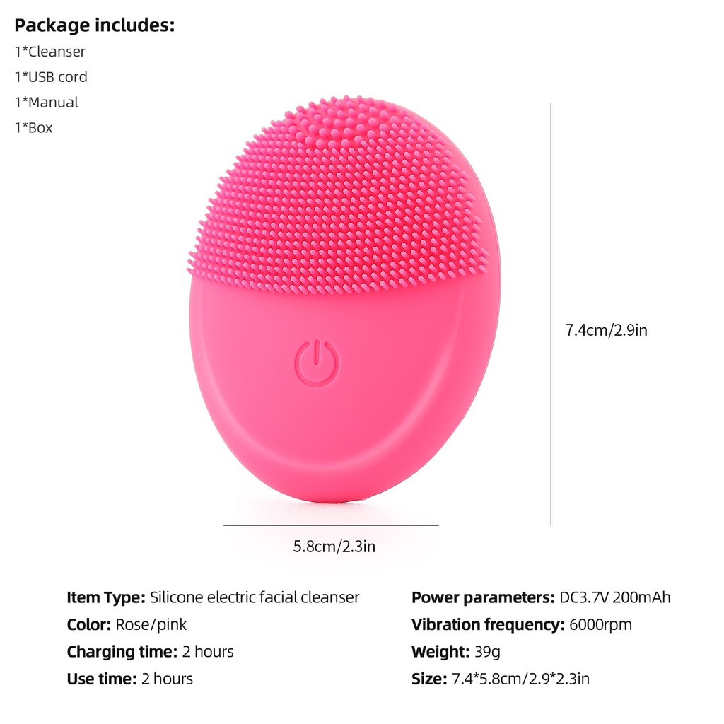 Máy rửa mặt mini FOREVERLILY bằng silicone chất lượng cao