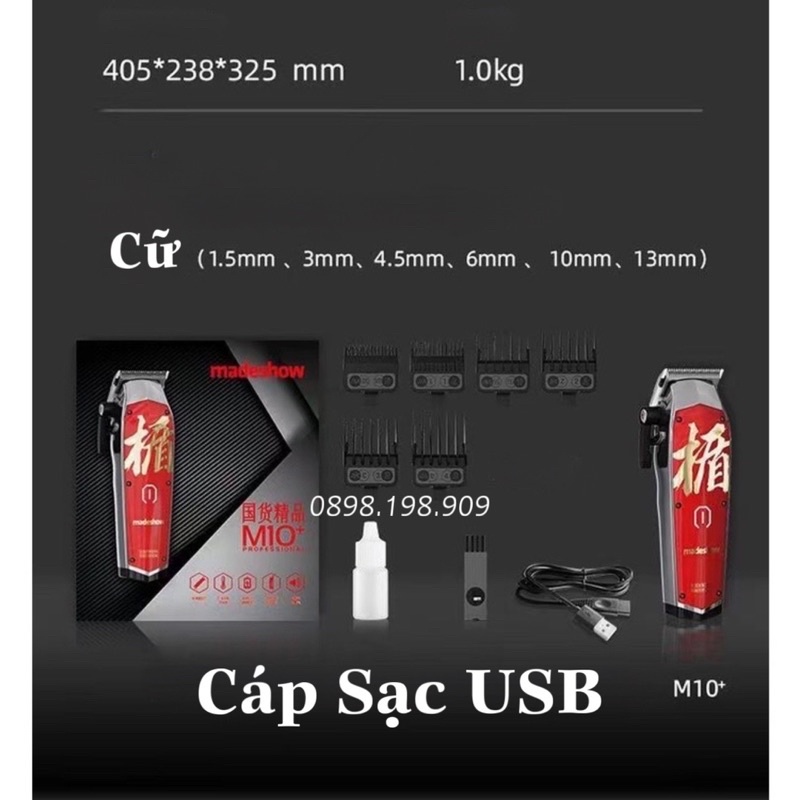 Tông Đơ Cắt Tóc Cao Cấp Made Show M10+ Chính Hãng Đã Mài Chuốt Siêu Bén