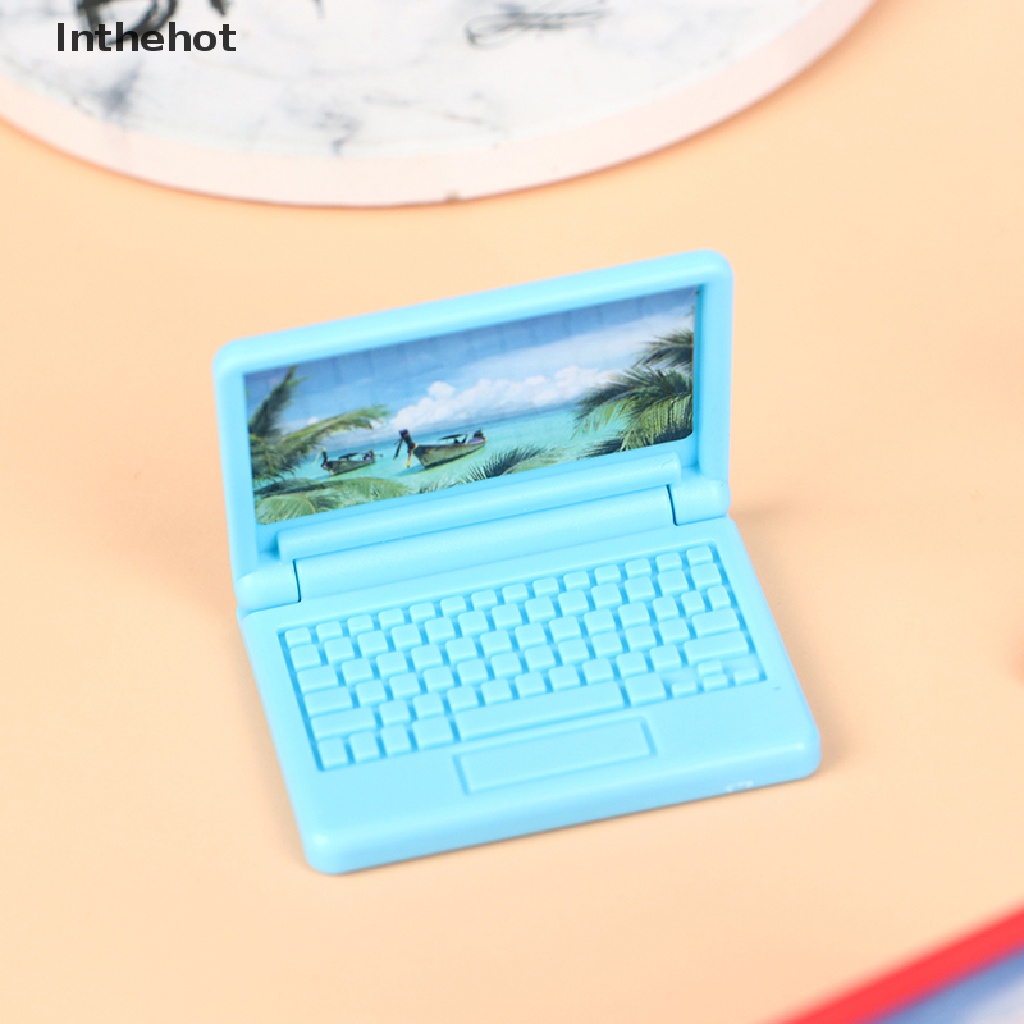 Set 2 mô hình máy tính mini nhiều màu sắc sáng tạo cho búp bê