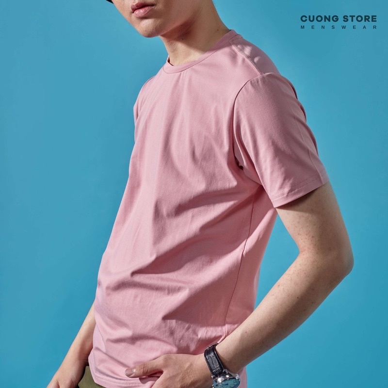 Áo thun nam cổ tròn vải cotton co giãn , dày dặn, dáng suông thoải mãi