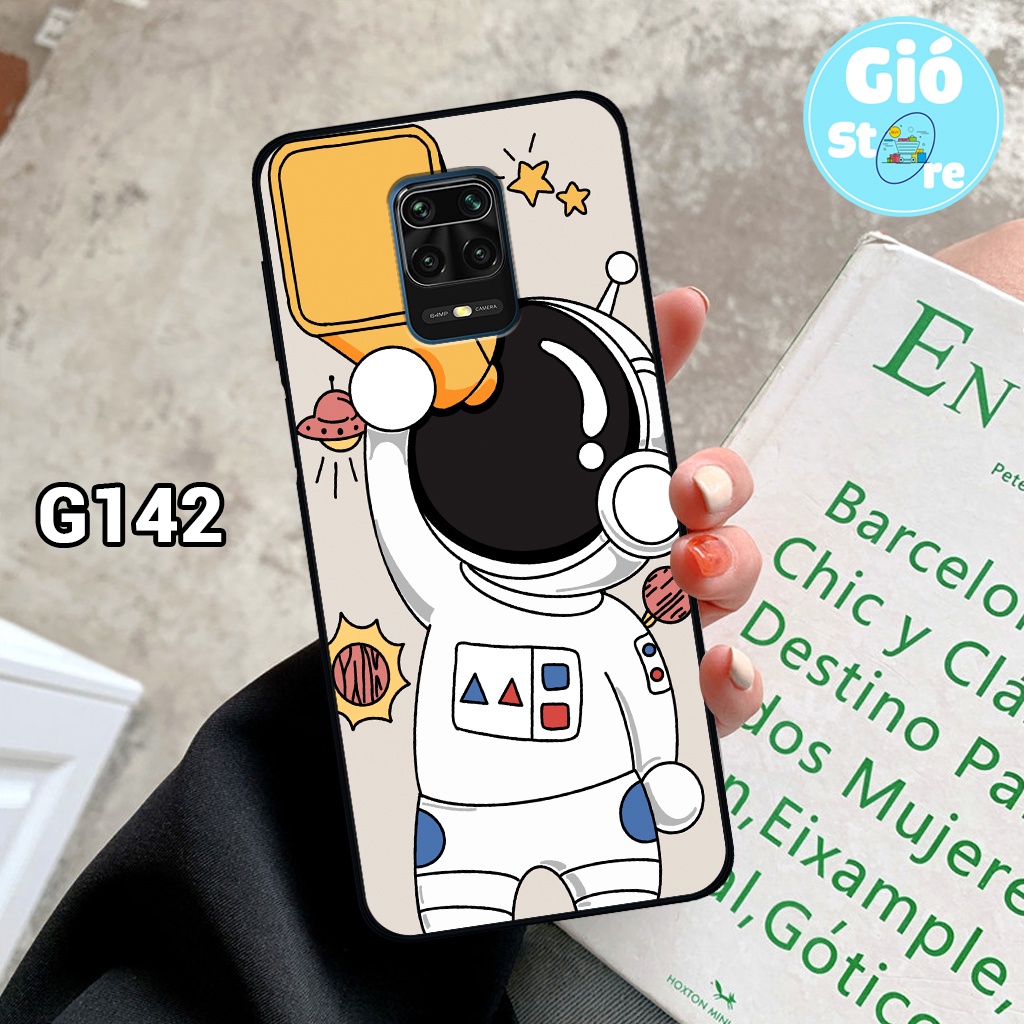 Ốp lưng XIAOMI REDMI NOTE 9/ NOTE 9S/ NOTE 9 PRO in hình vũ trụ, phi hành gia,lưng nhựa cứng viền dẻo
