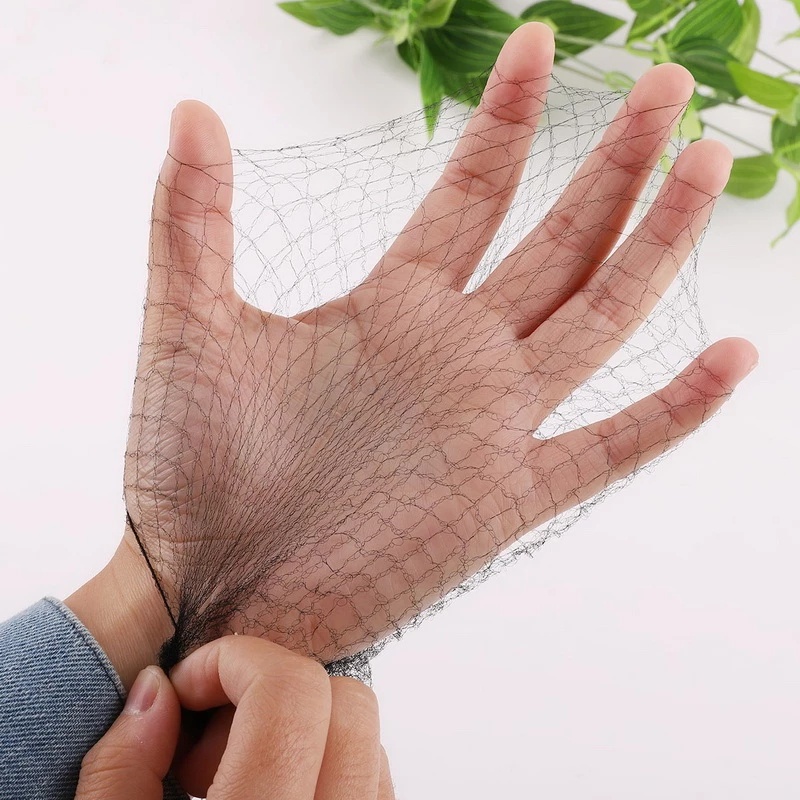 Set 10 Mũ Lưới Trùm Tóc Màu Đen Siêu Bền Độ Co Giãn Cao Cho Nữ