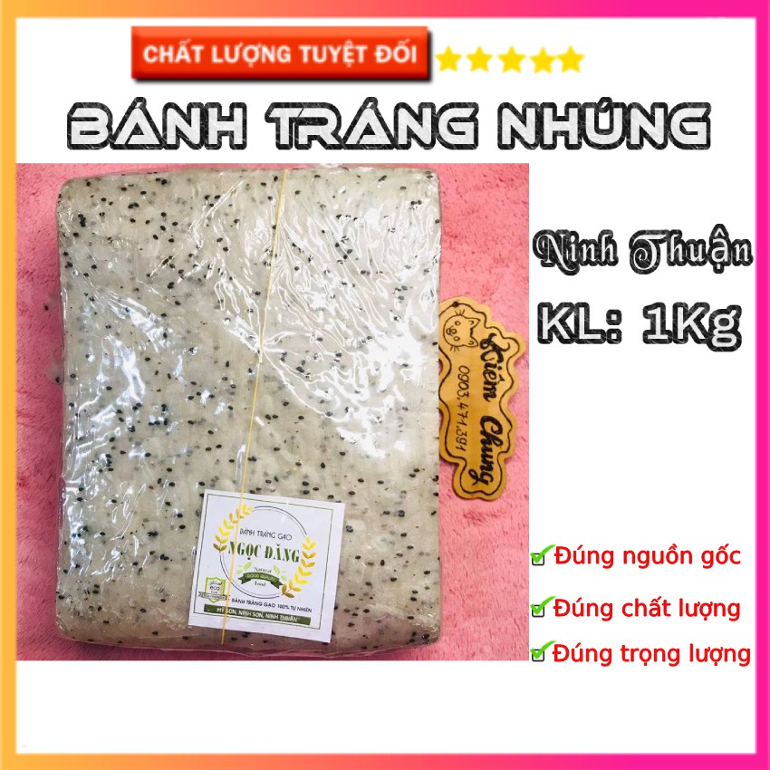 Bánh Tráng Nhúng Cuốn Mè Đen Ninh Thuận 🍊1 Kg Bánh tráng bột gạo nguyên chất 🍊 cuốn thịt, bánh xèo, làm bánh tráng nướng