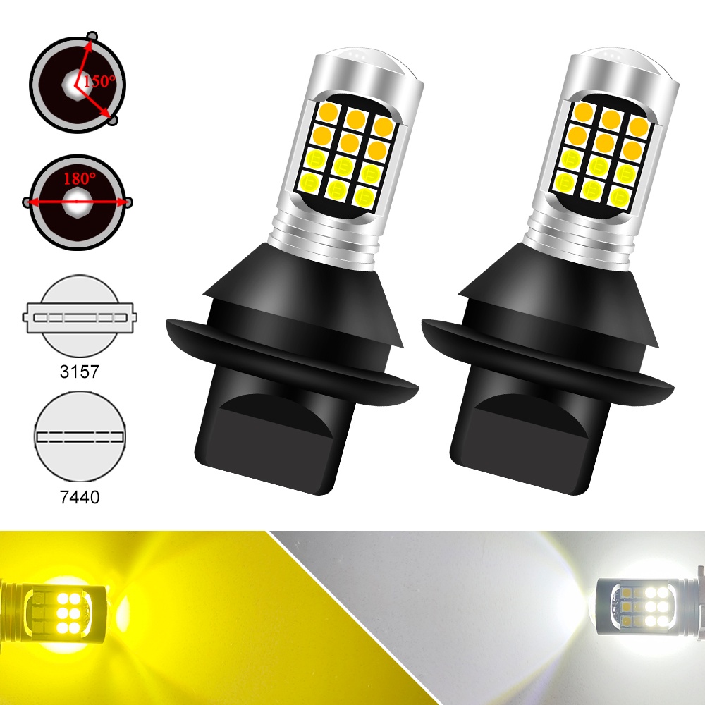 Bộ 2 Đèn Led Tín Hiệu 1156 BA15S P21W PY21W T20 7440 3157 Chất Lượng Cao