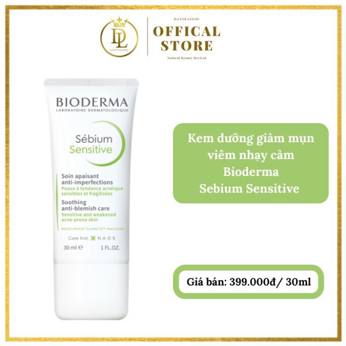 [Bioderma chính hãng] Kem dưỡng làm dịu da, cấp ẩm và giảm mụn cho da nhạy cảm, dễ nổi mụn Sébium Se
