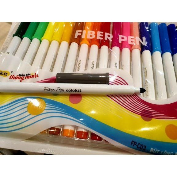 Bút lông 20 màu FIBER - họa cụ tô màu dạ vẽ tranh chuyên nghiệp