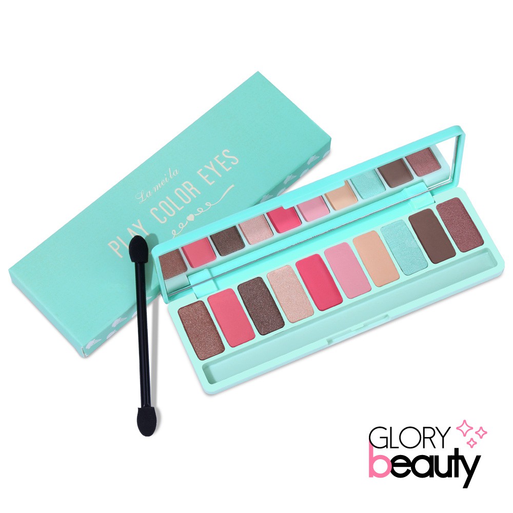 (Hàng Mới Về) Bảng Phấn Mắt Lameila 10 Màu Tông Lì Và Nhũ Lâu Trôi | BigBuy360 - bigbuy360.vn