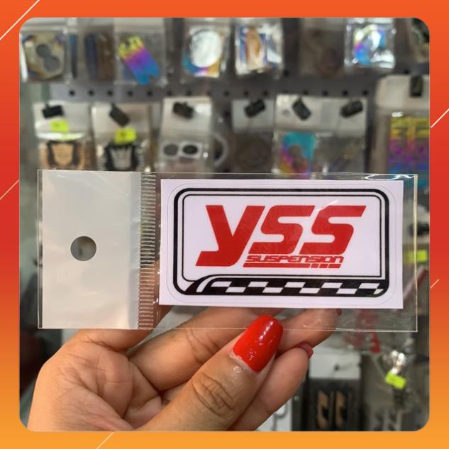Tem dán ,Decal , tem logo chữ YSS dán nón bảo hiểm , xe máy , laptop ...