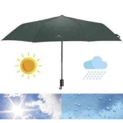 Ô CHỐNG MƯA, NẮNG GẤP GỌN, Dù Đi Mưa Gấp Gọn Chống Tia UV Super Prevent Sun Cán Vàng Nhiều Màu - HN