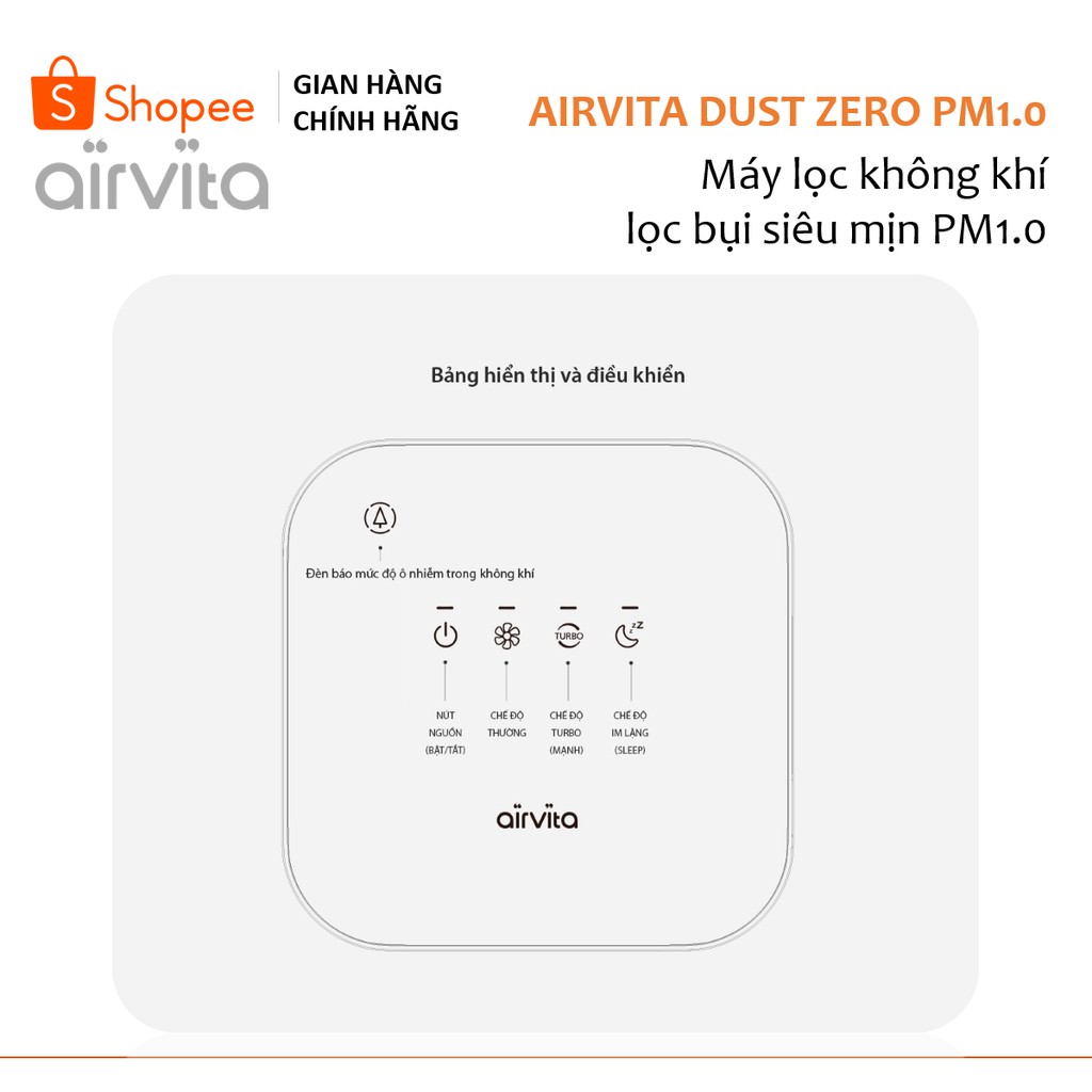 Máy lọc không khí Hàn Quốc Airvita Dust Zero lọc bụi siêu mịn PM1.0, diệt khuẩn - Nhập khẩu và bảo hành chính hãng