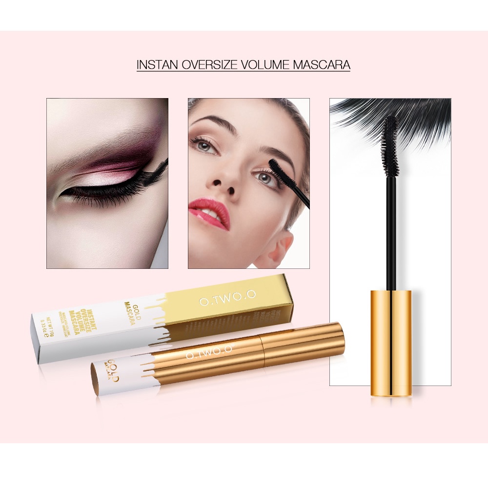 1 Mascara O.TWO.O màu đen chống nước chống nhòe làm dài dày và cong mi
 | BigBuy360 - bigbuy360.vn