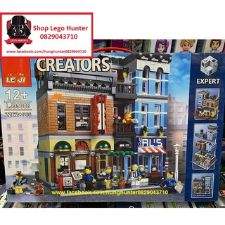 Lego Streetviews Creator LEJI 99008 Detective Office - Lắp ráp khu nhà có văn phòng thám tử với 2262 chi tiết