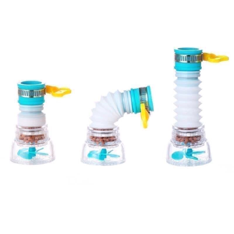 Đầu vòi lọc nước tăng áp 360 độ - Có thể kéo dài Vòi tăng áp lực nước rửa chén bát có khóa cổ dê, cánh quạt