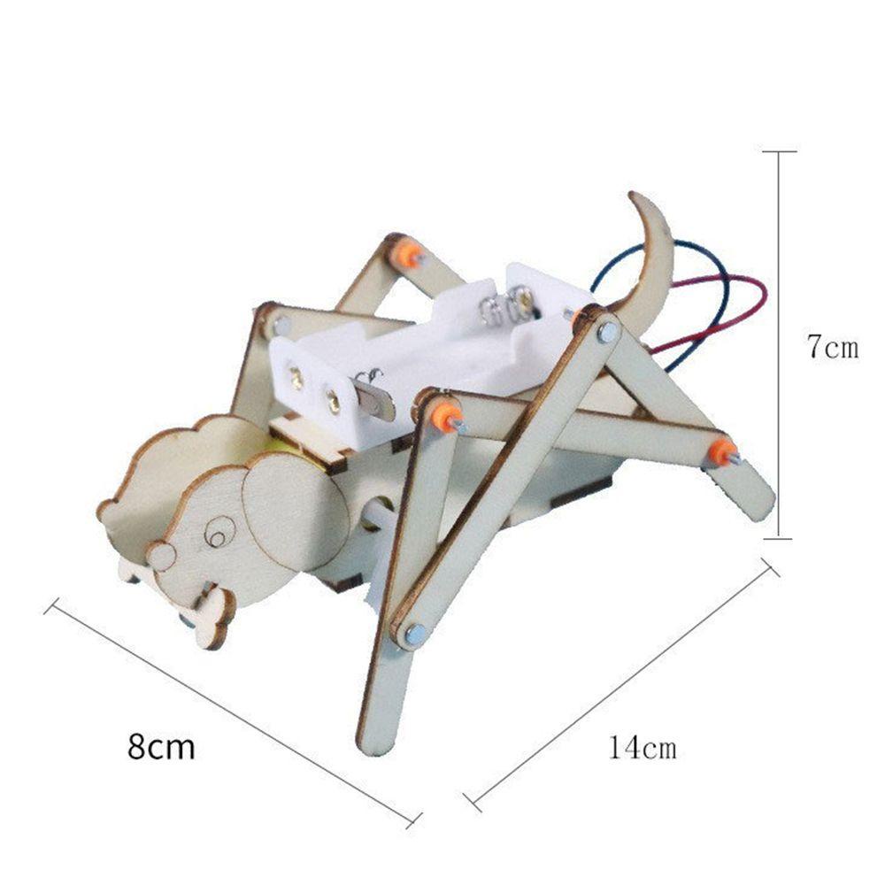 Đồ Chơi Mô Hình Chú Chó Robot Sử Dụng Năng Lượng Mặt Trời Bằng Gỗ