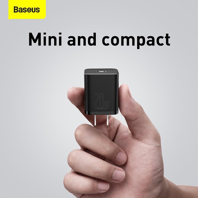 Củ sạc nhanh Baseus Si sạc nhanh PD 20W 1 cổng Type-C, hỗ trợ Quick Charger, tương thích nhiều thiết bi